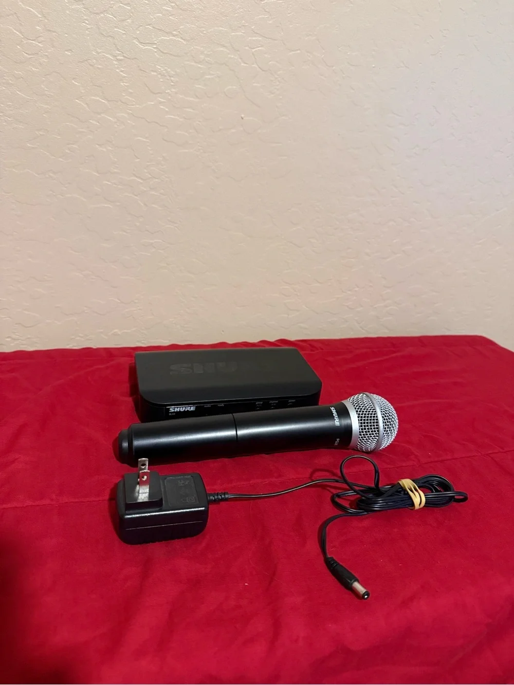 Shure Handheld Wireless Microphone and Receiver - Black and Silver